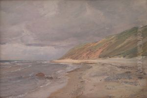 An overcast day at the beach near Tisvilde, Denmark.