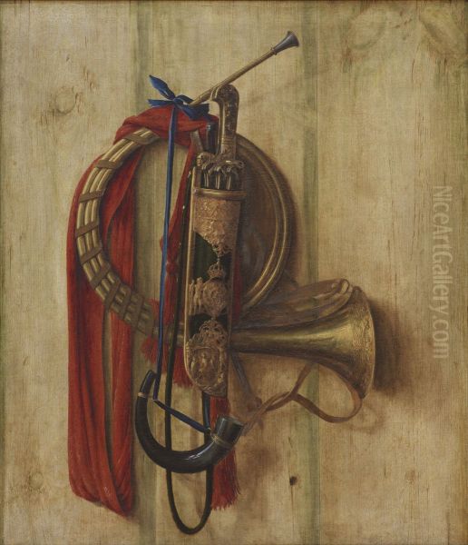 Trompe l'Oeil with Christian V's equipment for Riding to Hounds - view 1