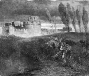 Landscape with Castle by Arnold Bocklin
