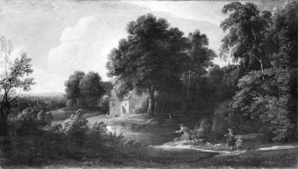 Wooded Landscape with Hunters - view 1