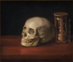 Skull and Hourglass. by Christian Albrecht Jensen