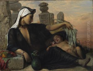 An Egyptian Fellah Woman with her Baby An Egyptian Fellah Woman with her Baby