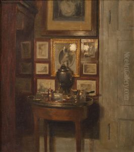 Interior med en samovar. Aften