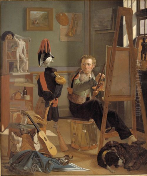A Battle-Painter, Jorgen Sonne, in his Studio - view 1