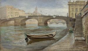 An Overcast Day in Florence near Ponte Santa Trinita An Overcast Day in Florence near Ponte Santa Trinita