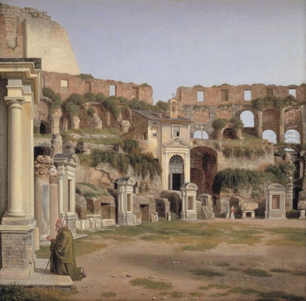 Et parti af det indre af Colosseum - view 1