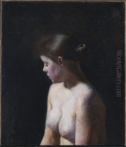 Nogen kvindelig model by Vilhelm Hammershoi