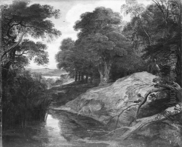 Landscape with Huntsman and Stags - view 1