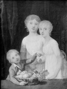 Gruppebillede af kunstnerens born