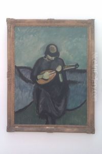 A Mandolinist by Harald Giersing