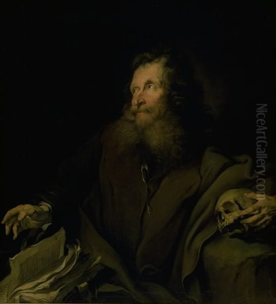 Wax Modeller Simon as St. Jerome - view 1