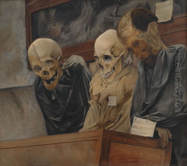 Three Skulls from Convento dei Cappucini at Palermo - view 1