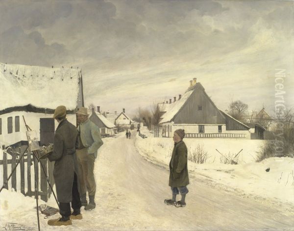 The painter in the village - view 1