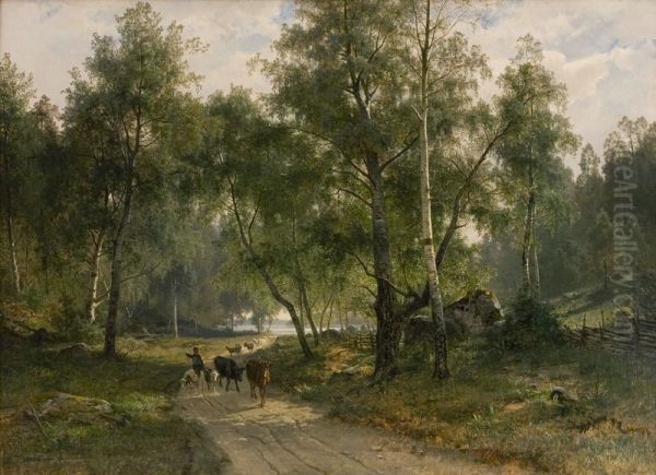 Beneath the Birches. Motif from Malaren - view 1