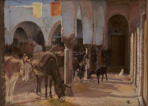 AEselstald i Tunis. by Theodor Esbern Philipsen
