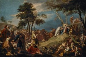 The miracle of the loaves and fishes by Giambattista Pittoni