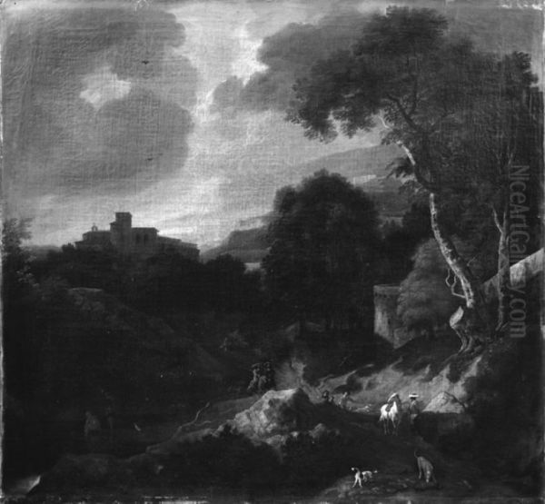 Mountainous Landscape with a Monastery - view 1