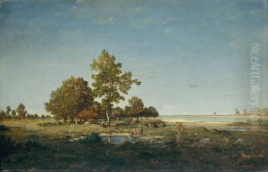 Landscape with a clump of trees Landscape with a clump of trees