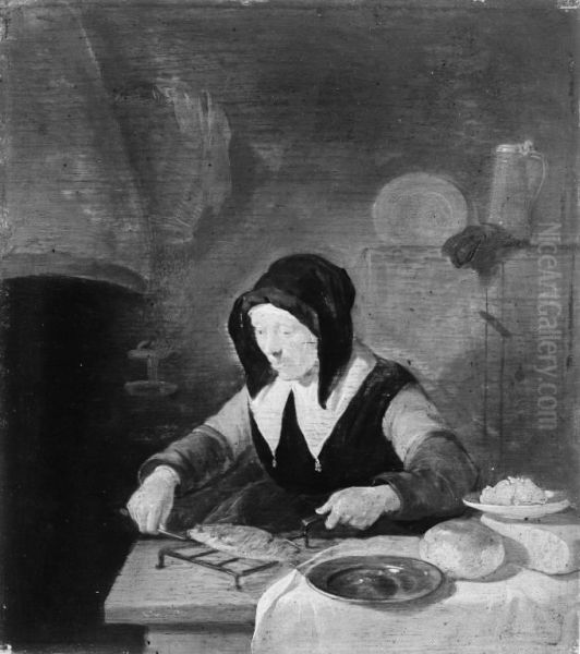 Old Woman at her Meal - view 1