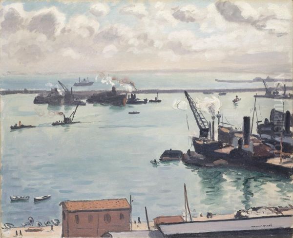 Le port d'Alger apres l'orage - view 1