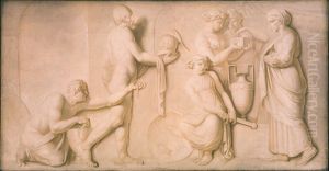 Achilles and the Daughters of Lycomedes. by Nicolai Abildgaard