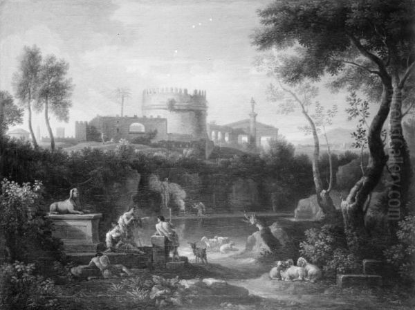Landscape with the Tomb of Cecilia Metella - view 1