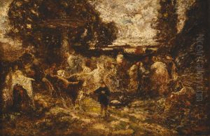 Fete champetre by Adolphe Joseph Thomas Monticelli