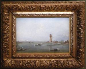 Gates of Venice (View of the Venetian lagoon with the Tower of Marghera) by Francesco Guardi