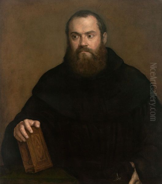A monk with a book - view 1