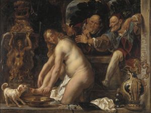 Susanne og de to aeldste by Jacob Jordaens