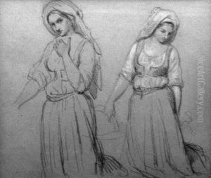 Young Italian woman by Jean-Francois Portaels