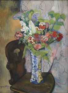 Forarsblomster i en vase by Suzanne Valadon