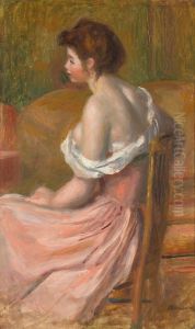 Young woman seated, with neck and shoulders uncovered by Pierre Auguste Renoir