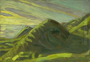 Cliffs at Rosnaes. Evening. Cliffs at Rosnaes. Evening.