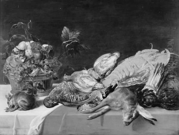 Still Life with Small Game, Fruit, Lobster and a Squirrel - view 1