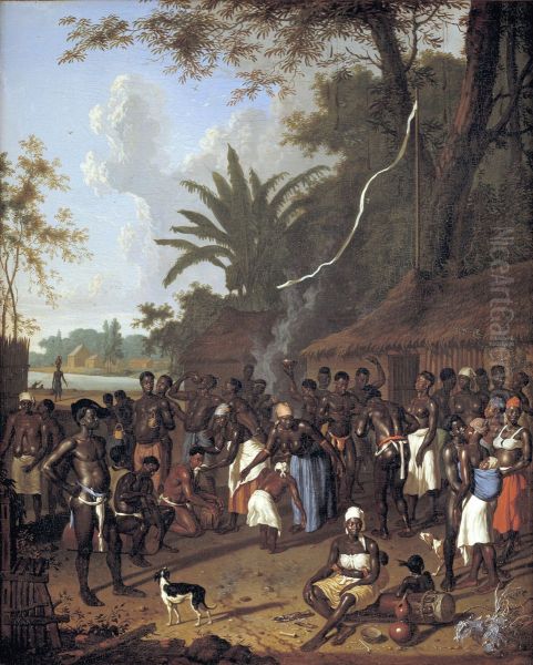 Ritual Slave Party on a Sugar Plantation in Surinam - view 1
