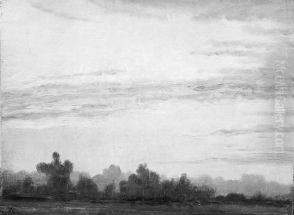 Study of Evening Sky and Trees - view 1