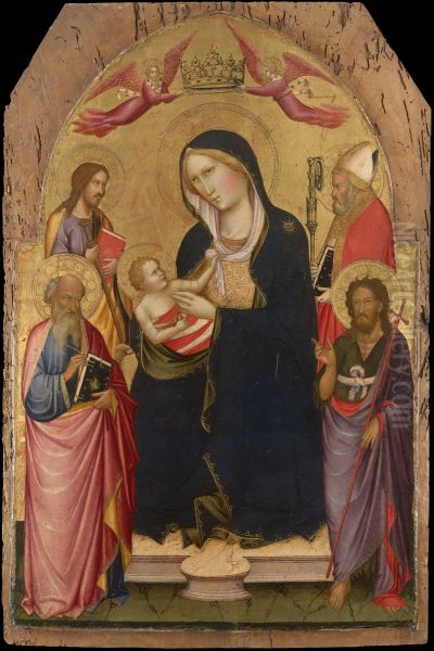Madonna and Child with St John the Evangelist, St John the Baptist, St James of Compostela and St Nicholas of Bari - view 1