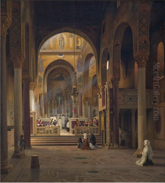 Det indre af Capella Palatina i Palermo - view 1