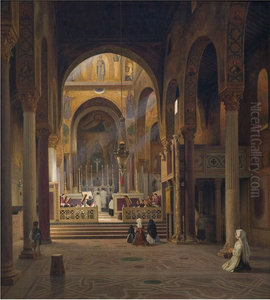 Det indre af Capella Palatina i Palermo Det indre af Capella Palatina i Palermo