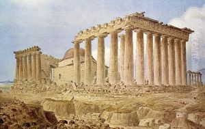 Razrusennyj Parfenon s ostatkami sobora-meceti. by James Skene Of Rubislaw