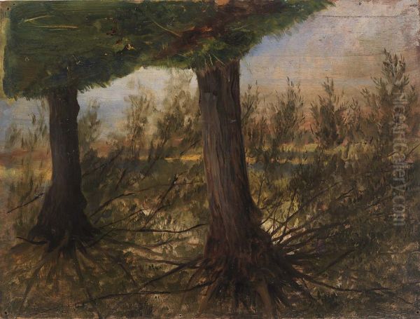 Trees beside a Stream - view 1