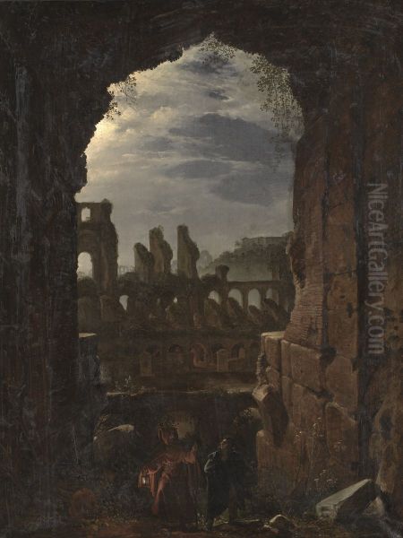 View of the Colosseum in Moonlight - view 1