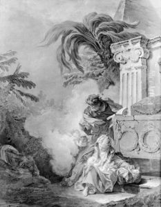 The Rest of the Holy Family during the Flight into Egypt by Francois Boucher