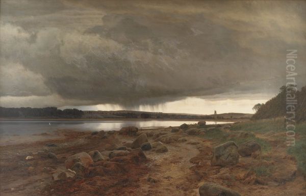 A Showery Landscape. Kalvo Vig, Jutland - view 1