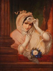 - "donna Che Solleva La Maschera" by Giacomo Casa