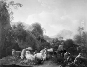 Family of Shepherds in a Mountainous Landscape Family of Shepherds in a Mountainous Landscape