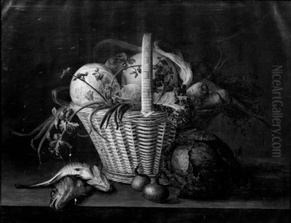 A Basket with Vegetables - view 1