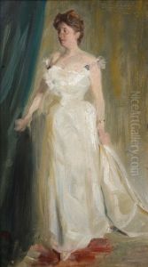 Portraet af lensgrevinde Lillie Suzanne Raben-Levetzau by Peder Severin Kroyer