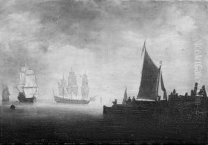 Ships by a Wharf by Jan van Goyen